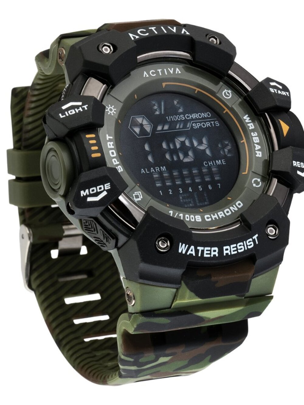 $99 Activa Armour X Invicta Men's 50mm Camouflage Band Digital Watch NIB